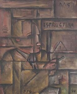TORRES GARCIA Joaquin,Busto de hombre entre estructura con relieve,1940,Christie's 2024-03-15