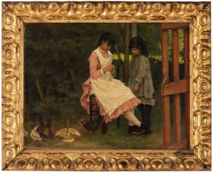 TORRIGLIA Giovanni Battista 1858-1937,Ore serene in giardino,Wannenes Art Auctions IT 2023-11-29