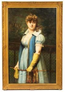 TORTEZ Victor 1843-1890,Girl with a riding Crop,Cobbs US 2022-04-30