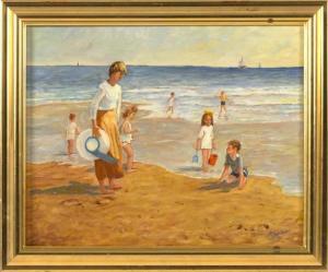 TOSCANO ANTHONY 1900,Beach Scene,20th Century,Eldred's US 2017-08-10