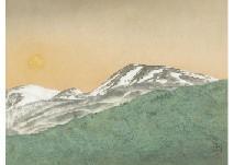 TOSHIHIKO MAEMOTO,Moon and Mountain in the Evening,Mainichi Auction JP 2020-07-18