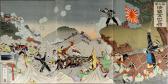 TOSHIMITSU Kobayashi,La seconde armée à l'assaut de Jinzhou en Chine,1894,Galerie Moderne 2020-09-07