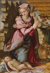 TOSINI DI RIDOLFO GHIRLANDAIO Michele 1503-1577,Vierge à l'Enfant,Aguttes FR 2023-06-22