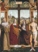 TOSSIGNANO di Bernardino 1480-1530,Saint Helena holding the Cross, with the Emperor,1515,Christie's 2004-01-23