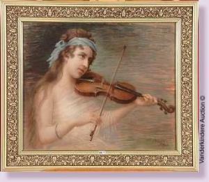 TOSSYN Pierre 1800-1800,La Reine Elisabeth de Belgique au violon,VanDerKindere BE 2009-10-13