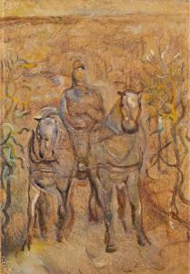 TOTH Menyhért 1904-1980,Horse-drawn Carriage,Pinter HU 2023-12-18
