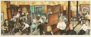 TOTI Toti Lewis, dit 1949,Cafe Select,1990,Lando Art Auction CA 2021-05-16