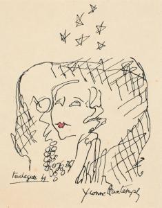 TOUCHAGUES Louis,Portrait de Yvonne Printemps,1944,AuctionArt - Rémy Le Fur & Associés 2023-12-12