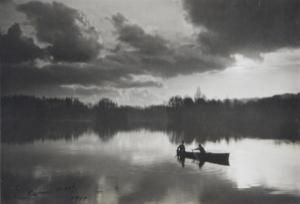 TOURNASSOUD Jean Baptiste 1866-1951,Barque de pécheurs sur un étang de la Dombes,Etienne de Baecque 2019-06-20