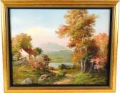 TOURNAY H 1890,autumn landscape with cottage,19th/20th century,Winter Associates US 2018-06-25