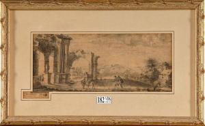 TOURNAY M,Paysage animé aux ruines,1780,VanDerKindere BE 2011-04-12