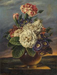 TOURNIER Jean Ulrich,Bouquet de fleurs dans un vase,1826,Beurret Bailly Widmer Auctions 2023-03-22