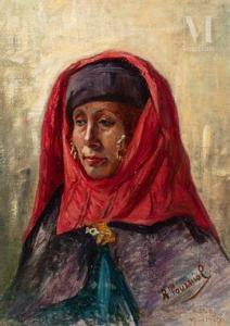 TOURNIOL Renée 1876-1953,Femme des Aurès,1928,Millon & Associés FR 2021-06-14