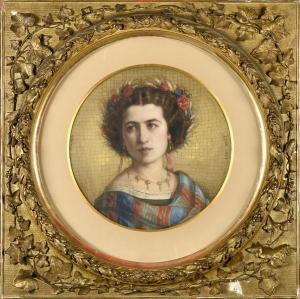 TOURNY Joseph Gabriel 1817-1880,Portrait de Madame... en allégorie de l\’ét,1862,Etienne de Baecque 2019-03-11