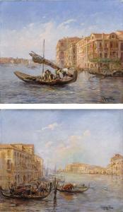 TOURRETTE EUGENE 1800-1900,Vedute di canali
veneziani,Finarte IT 2010-03-30