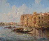 TOURRETTE F 1800-1800,Gondoles sur le grand canal de Venise,Christie's GB 2007-10-17