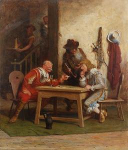 TOURRIER Alfred Holst 1838-1892,Soldiers playing cards in an interior,Woolley & Wallis GB 2021-08-11