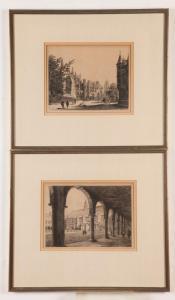 TOUSSAINT Henri 1849-1911,Cambridge University Etched Views,1879,Sloans & Kenyon US 2022-12-15