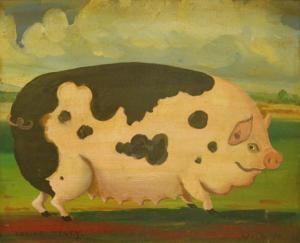 TOVEY TOBIAS 1935,The prize pig Wild Sally,Fieldings Auctioneers Limited GB 2018-09-01