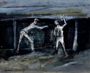 TOWN Norman 1915-1988,Two Miners in the Pit,1949,Bonhams GB 2012-12-04