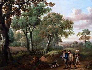TOWNE Charles 1781-1854,Figures and a dog walking on a country track,Gorringes GB 2019-06-25
