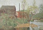 TOWNSEND Ernest Nathaniel 1893-1945,Buildings by River,Litchfield US 2006-04-26