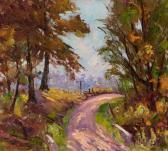 TOWNSEND Harry R. 1885-1968,Country Lane Landscape,Heritage US 2009-10-21