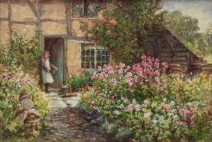 TOWNSHEND James 1869-1949,A Cottage Garden,David Lay GB 2022-08-04