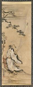 TOYO Sesshu 1420-1506,the sennin Chokaro  holding his gourd with horse f,Chait US 2016-05-22