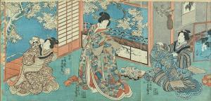 TOYOKUNI KOCHORO 1800-1800,GEISHA,1945,Sloans & Kenyon US 2014-04-12