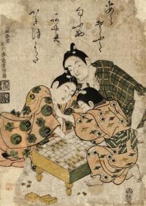 TOYONOBU Ishikawa Shuha 1711-1785,Ishikawa Toyonobu 
 and others
 Two boys playing ,1768,Christie's 2008-05-14