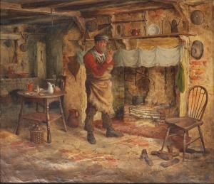 TOZER Henry Edward Spernon 1864-1938,Lighting up after a hard day's work,1885,Bonhams GB 2022-07-06