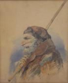 TRACHEL Domenico, Dominique 1830-1897,Profil d'homme barbu,Boisgirard - Antonini FR 2013-03-18