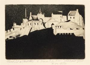 TRAILL Jessie Constance A. 1881-1967,Floodlit (Edinburgh Castle),1938,Menzies Art Brands 2021-09-23