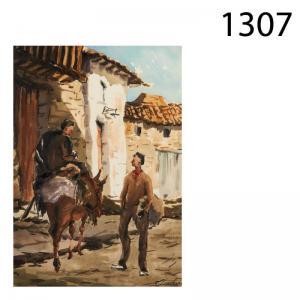 TRAITE Josep Maria 1935,Paisaje rural con figuras,Lamas Bolaño ES 2014-11-12