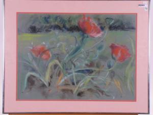 TRAUGOTT Leah 1900-2000,Flowers in a Landscape,Wickliff & Associates US 2009-09-18