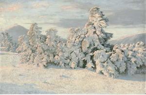TRAUTMANN Georg 1865-1935,A snowy landscape,1911,Christie's GB 2006-01-22