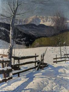 TRAUTMANN Georg 1865-1935,Sunny winter day,Peter Karbstein DE 2020-03-14