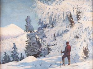 TRAUTMANN Georg 1865-1935,View on the Śnieżka Mountain,Desa Unicum PL 2023-12-19