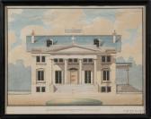 TRAUTWINE John Cresson 1810-1883,Unfinished Sketch for a Country Residence,Skinner US 2009-02-15