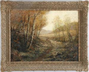 TRAVER George A 1864-1928,autumn landscape,South Bay US 2019-09-14
