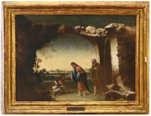 TRAVI Antonio 1608-1665,Paesaggio con rovine e vocazione di un Apostolo,Meeting Art IT 2023-11-11