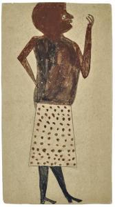 TRAYLOR Bill 1854-1947,UNTITLED (WOMAN IN A POLKA DOT SKIRT),Christie's GB 2024-03-01