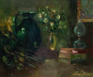 TREACY Liam 1934-2004,STILL LIFE WITH FLOWERS AND OIL LAMP,Whyte's IE 2024-03-25