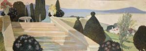 TREBUCHET André L.M 1898-1962,Jardin Art Déco en terrasse sur le lac à la m,1925,Etienne de Baecque 2019-01-24