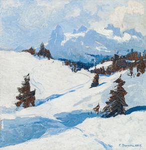 TRENK Franz 1899-1960,Snowscape,1925,im Kinsky Auktionshaus AT 2020-12-15