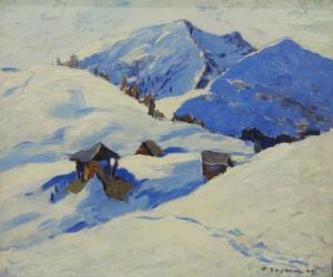 TRENK Franz 1899-1960,Winters berglandschap,Venduehuis NL 2020-03-18