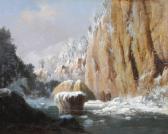 TRENK Henri 1818-1892,Winter in the Bistrița Gorge,1868,Artmark RO 2022-12-14