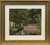 TRESILIAN Cecil Stuart 1891-1976,A MOATED FARM IN SUFFOLK,McTear's GB 2017-04-26