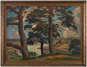 TREUTER rudolf 1874,Landschaft mit Bäumen,Dobritz DE 2023-06-17